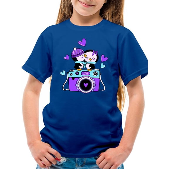 Penguin Couple Kissing T-Shirt Juniors -Image by Shutterstock, Small