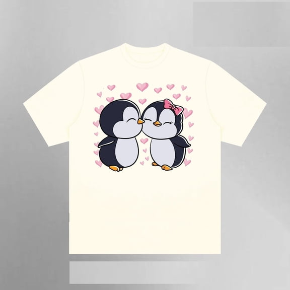 Penguin Couple Shirt, Cute Love Vibes, Kawaii Aesthetic, Gen Z Trending Style, Funny 2025 Animal Gift