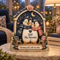Penguin Couple Wooden Block 3 Layer Anniversary Gift - Walmart.com