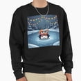 thumbnail image 1 of Penguin Couples Christmas Ice Skating Date Graphic Unisex Sweatshirt Cute Retro Art G15416, Up to Size 5XL, 1 of 2