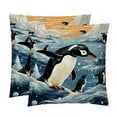 thumbnail image 1 of Penguin Covers Set of 2 with Velvet Fabric and Unique Patterns for 16x16, 18x18, 20x20 Inch Throw Pillow Inserts, Throw Pillows, Throw Pillow - for Any Occasion, 1 of 6