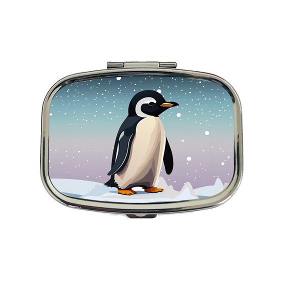 Penguin Cute Snow Small Travel Handbag Pill Box Case