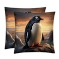 thumbnail image 1 of Penguin Decorative Pillows Covers with Unique Patterns for Bed, Home Decor - Set of 2 Pillow Inserts - Available in 16x16, 18x18, 20x20 Inches for Various Occasions, 1 of 6