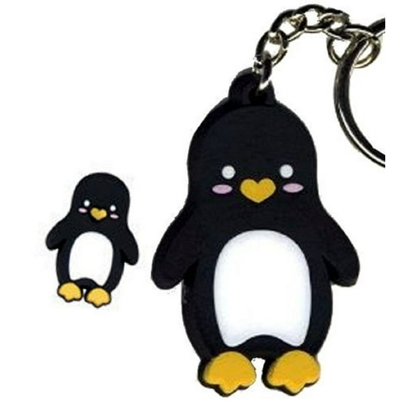 Penguin Design by Krisgoat - Officially Licensed Originals - Rubber Keychain, One Size, 1.25"x2.25"