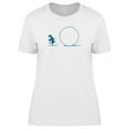 thumbnail image 1 of Penguin Escaping From A Snowball T-Shirt Women -Image by Shutterstock, Female Medium, 1 of 2