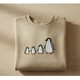 thumbnail image 1 of Penguin Family Embroidered Sweatshirt, Cute Matching Penguins Design, Cozy Winter Animal Pullover Gift, 1 of 4