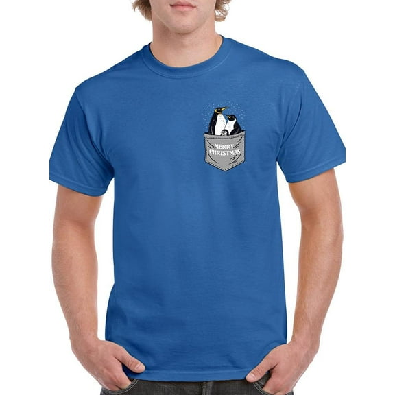 Penguin Family In Pocket T-Shirt Men -Image by Shutterstock, Male Medium