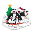 thumbnail image 1 of Penguin Family of 5 Personalized Christmas Ornament, 1 of 2