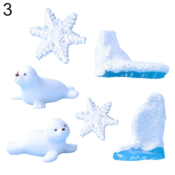 Penguin Figurines Toys Animal Figures Family Figurines for Birthday Christmas Party Favor