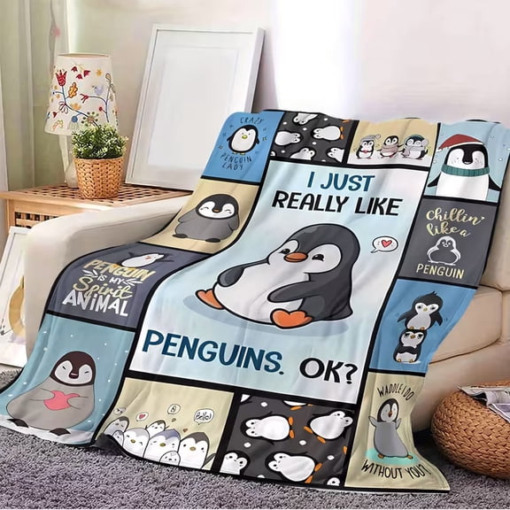Penguin Flannel Blanket