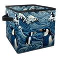 thumbnail image 1 of Penguin Foldable Clothes Storage Bins with Handle, 10.8"x10.5"x10.6", Large Capacity - Storage Baskets Containers, 1 of 6
