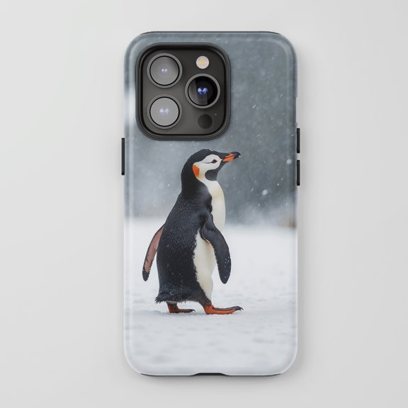 Penguin For All iPhone Series Tough Phone Case Nature Photography Gray