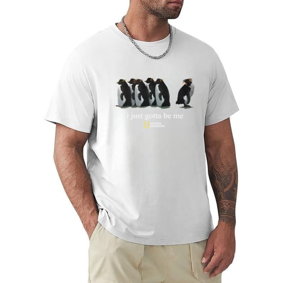 Penguin Gotta Be Me Funny Animal Lover Nature Inspired Graphic T-shirt, for men & women, up to size 5XL.