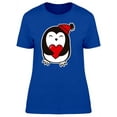 thumbnail image 1 of Penguin Holding Heart  T-Shirt Women -Image by Shutterstock, Female Small, 1 of 2