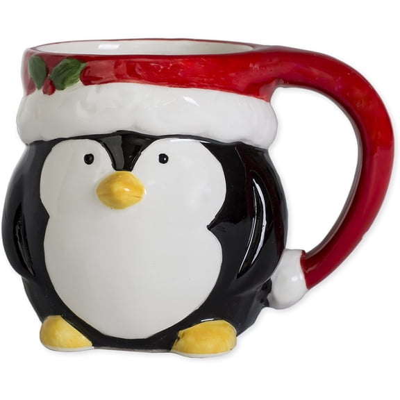 Penguin Holiday Character 12 Ounce Ceramic Dolomite Christmas Coffee Mug