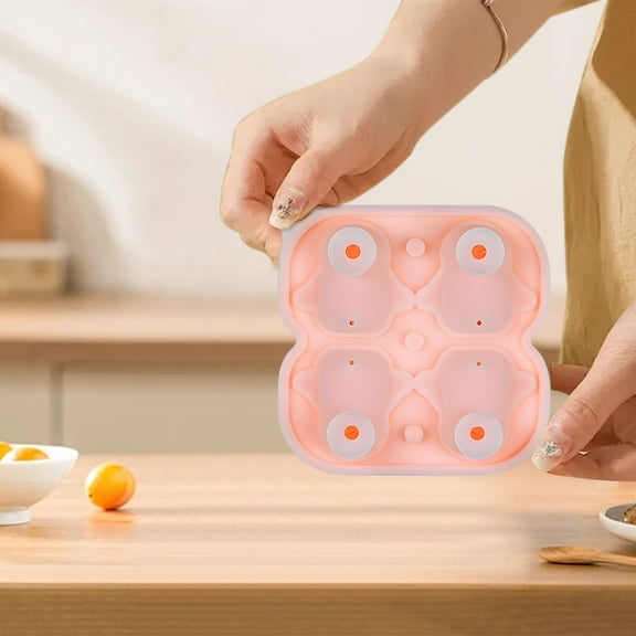 Penguin Ice Cube Tray Silicone Mold, Cute Animal Shaped Ice Cube Maker for Funny Whiskey Ice, Cocktails, Party, BPA Free Easy Release Ice Tray with Funnel Lid