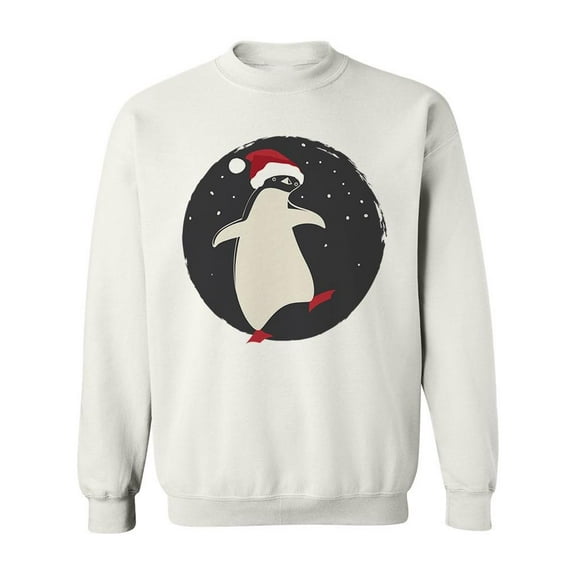 Penguin In Christmas Design Sweatshirt Men -Image by Shutterstock, Male x-Large