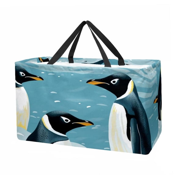 Penguin Large Foldable Decorative Box Storage Bin Oxford Cloth Shopping Bags