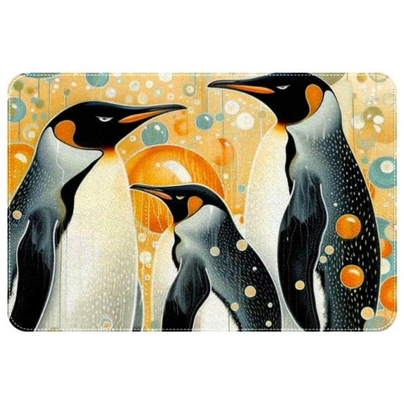 Penguin Machine Washable Non-Slip Polyester Indoor Floor Rug and Chair Mats