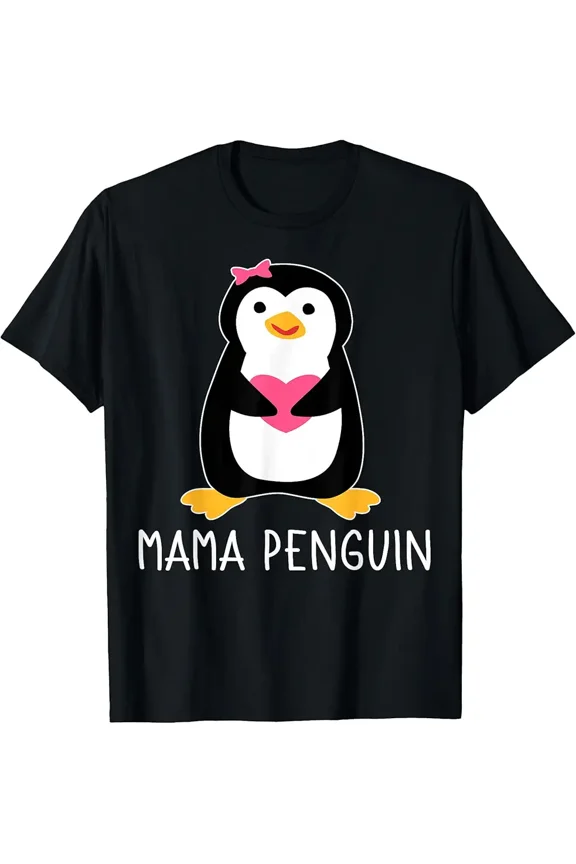 Penguin Mama Flightless Bird Lover Mom Unisex T-Shirt up to Size 5XL