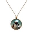 thumbnail image 1 of Penguin Necklace Personalized Custom Photo Round Pendant Adjustable Stainless Steel Necklaces with Gift Box for Men Women Mothers Valentine's Jewelry Gift, 1 of 6