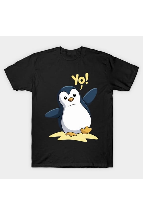 Penguin North Pole South Pole Ice Cold Funny Animal Artwork Print, H10700 T-Shirt, for Men and Women, Up to Size 5XL