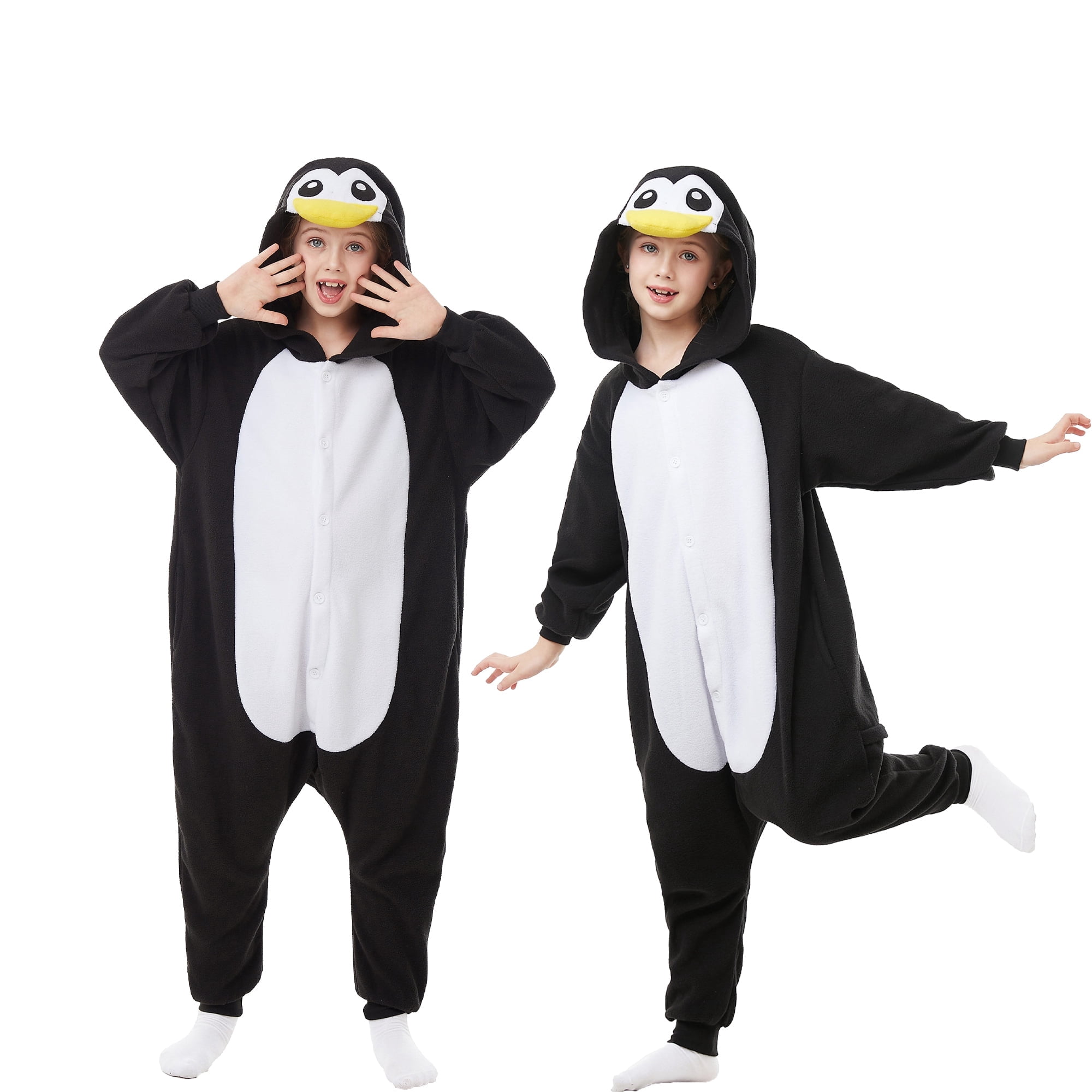 Penguin Onesie Kids CANASOUR Cosplay Animal Christmas Pajamas Polyester Girls Boys Suit 6-8 Years