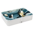 thumbnail image 1 of Penguin PU Leather Bracelet Holder Jewelry Box Stand Necklace Organizer with Removable Compartment Portable Case, 1 of 6
