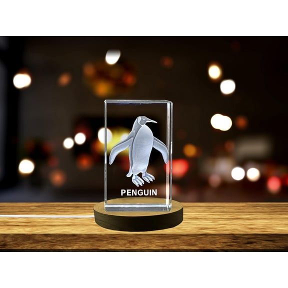 Penguin Paradise | 3D Engraved Crystal Keepsake
