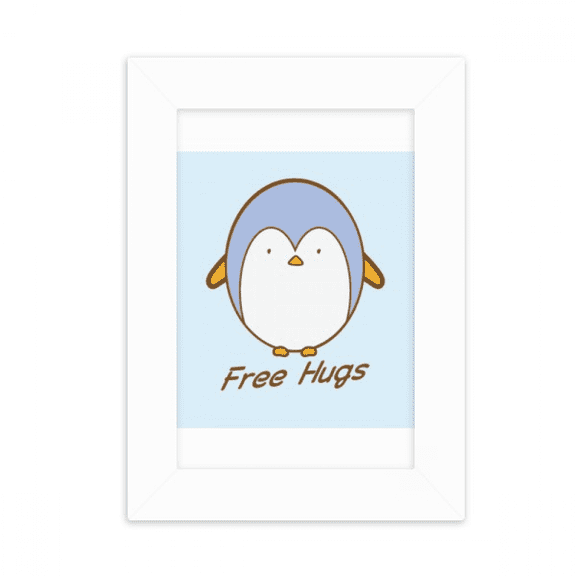Penguin Pet Antarctic Hug Desktop Photo Frame Picture Display Decoration Art Painting