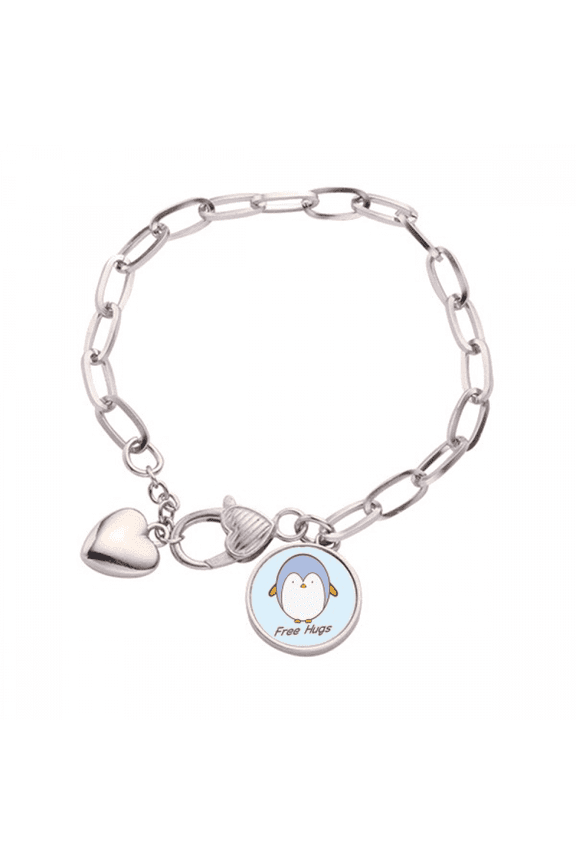 Penguin Pet Antarctic Hug Heart Chain Bracelet Jewelry Charm Fashion