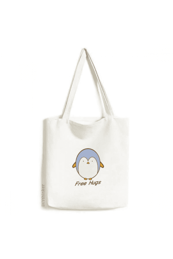 Penguin Pet Antarctic Hug Tote Canvas Bag Shopping Satchel Casual Handbag
