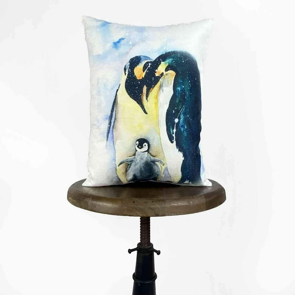 Penguin | Pillow Cover | Penguin Bird | 12x18 |  Bird Lover | Penguin Gift | Throw Pillow | Decor | Gift for her | Accent Pillow Covers