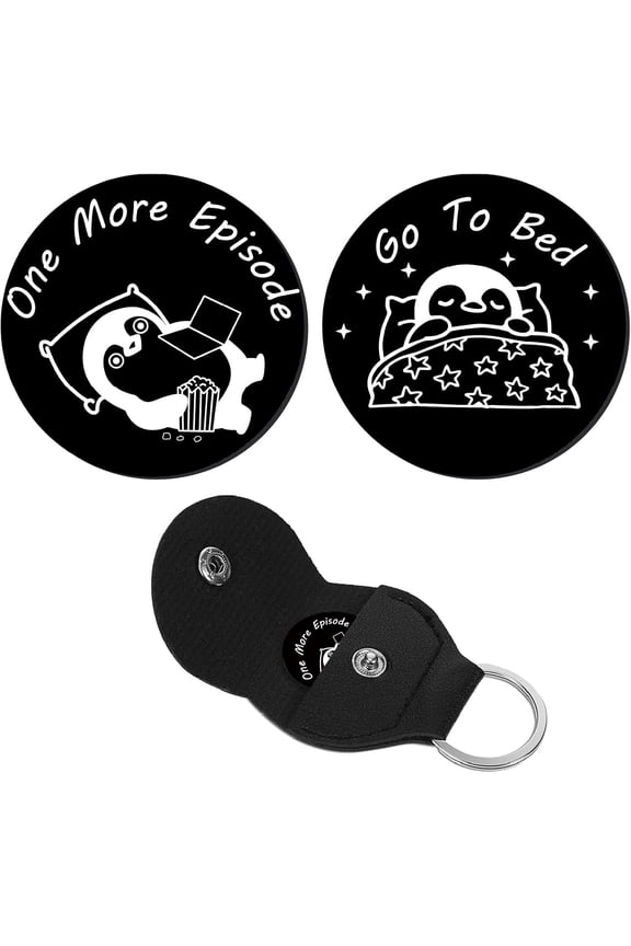 Penguin Pocket Hug Token Long Distance Relationship Keepsake Token Double Sided Pocket Token Commemorative Coin Sign with PU Keychain for Friends Women Friendship Thoughtful Gift 1.2Inch