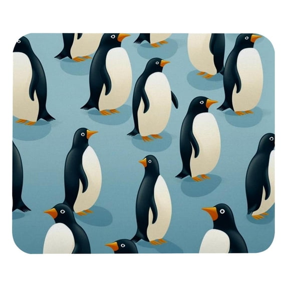 Penguin Printed Gaming Mousepad Desk Mat, Non-Slip Rubber Bottom Mouse Mat 8.3x9.8 Inch - Suitable for Office and Gaming
