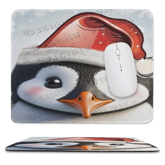 Penguin Printed Mouse Pad, 10"x12", Non-Slip Rubber Base MousePads for Computer Laptop Men Women Kids