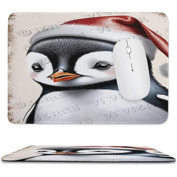 Penguin Printed Mouse Pad, 8"x10", Non Slip Rubber Base MousePads for Office Laptop