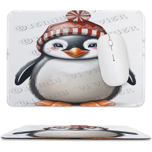 Penguin Printed Mouse Pad, 8"x10", Square Mouse Pad, Cloth with Rubberized Base, Standard