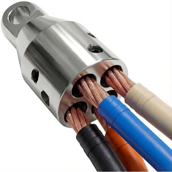 Penguin Puller Sr. 69700, 4000 LBS Heavy Duty Wire Pulling Attachment, 4 Wire Slots for 3/0-350 MCM Copper/Aluminum Cables, 304 Stainless Steel Reusable Electrical Cable Puller$$Tools