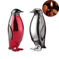 thumbnail image 1 of Penguin Refillable Lighter Butane refillable Lighter - Gift Lighter- Cute novelty Lighter  - Silver penguin, 1 of 3