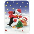 thumbnail image 1 of Penguin & Robin with Christmas Tree Glass Large Cutting Board, 1 of 1