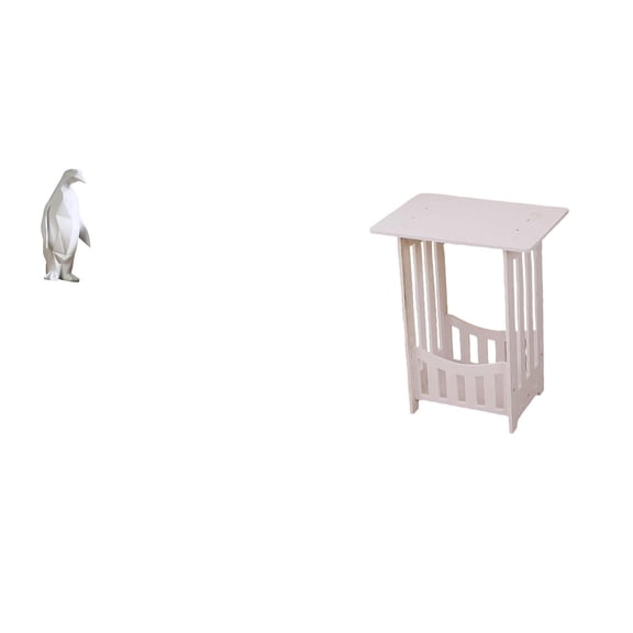 Penguin Sculpture End Table Home Corner Table Resin Material Modern Design for Bedroom Lounge Office