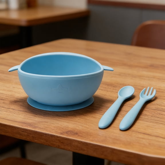 Penguin Silicone Suction Bowl, Cute Animal Shape Firm Anti Slip Suction Base, Lidded Feeding Bowl, Safe Tableware For Toddler Infant Home Daily Dining Use