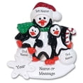 thumbnail image 1 of Penguin Single Parent / Grandparent w/2 Children Personalized Christmas Ornament, 1 of 1