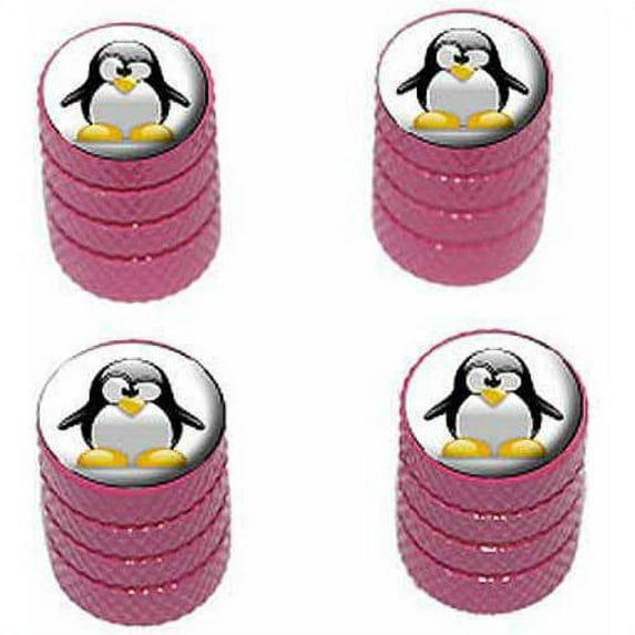 Penguin Snow Bird Tire Rim Wheel Aluminum Valve Stem Caps, Multiple Colors