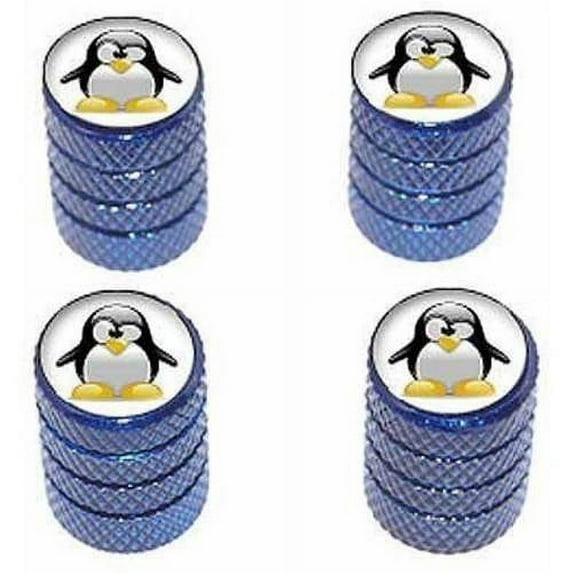 Penguin Snow Bird Tire Rim Wheel Aluminum Valve Stem Caps, Multiple Colors