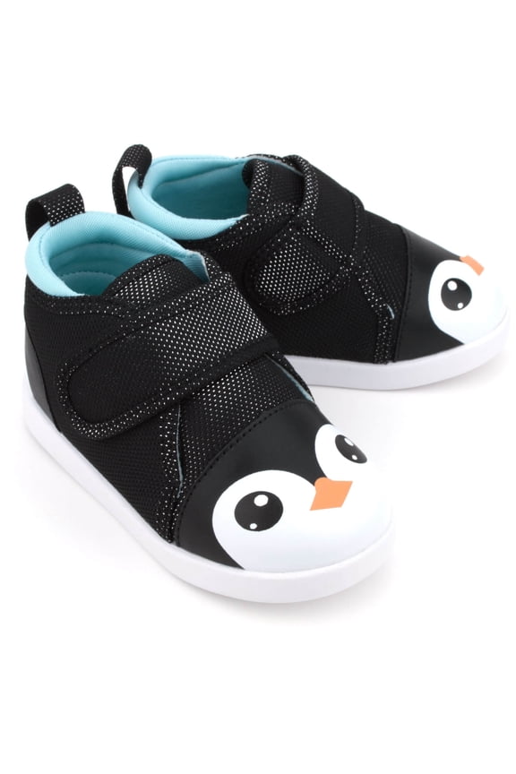 Penguin Squeaky Toddler Shoes V2 | Sparkly Black