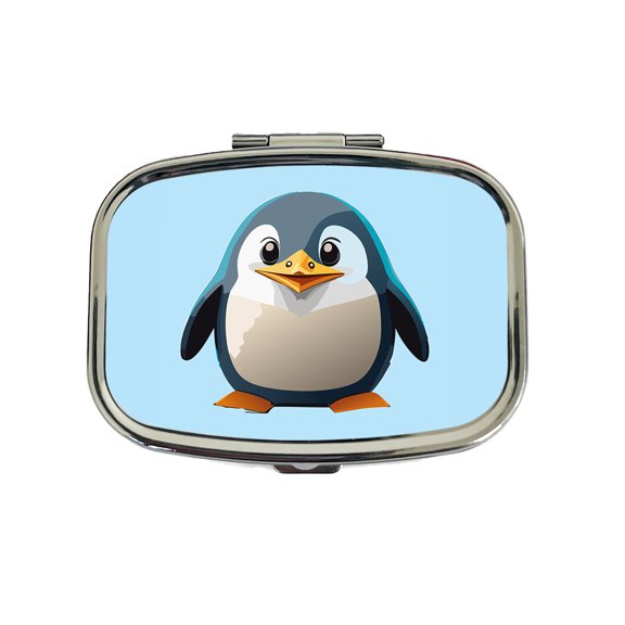 Penguin Standing Small Travel Handbag Pill Box Case