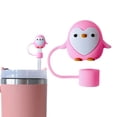 thumbnail image 1 of Penguin Straw Covers, Adorable Silicone Straw Toppers (0.4"/10mm), Reusable Cute Animal Drinking Straw Topper Accessories, Simple, Leakproof, Dustproof B4L5, 1 of 1