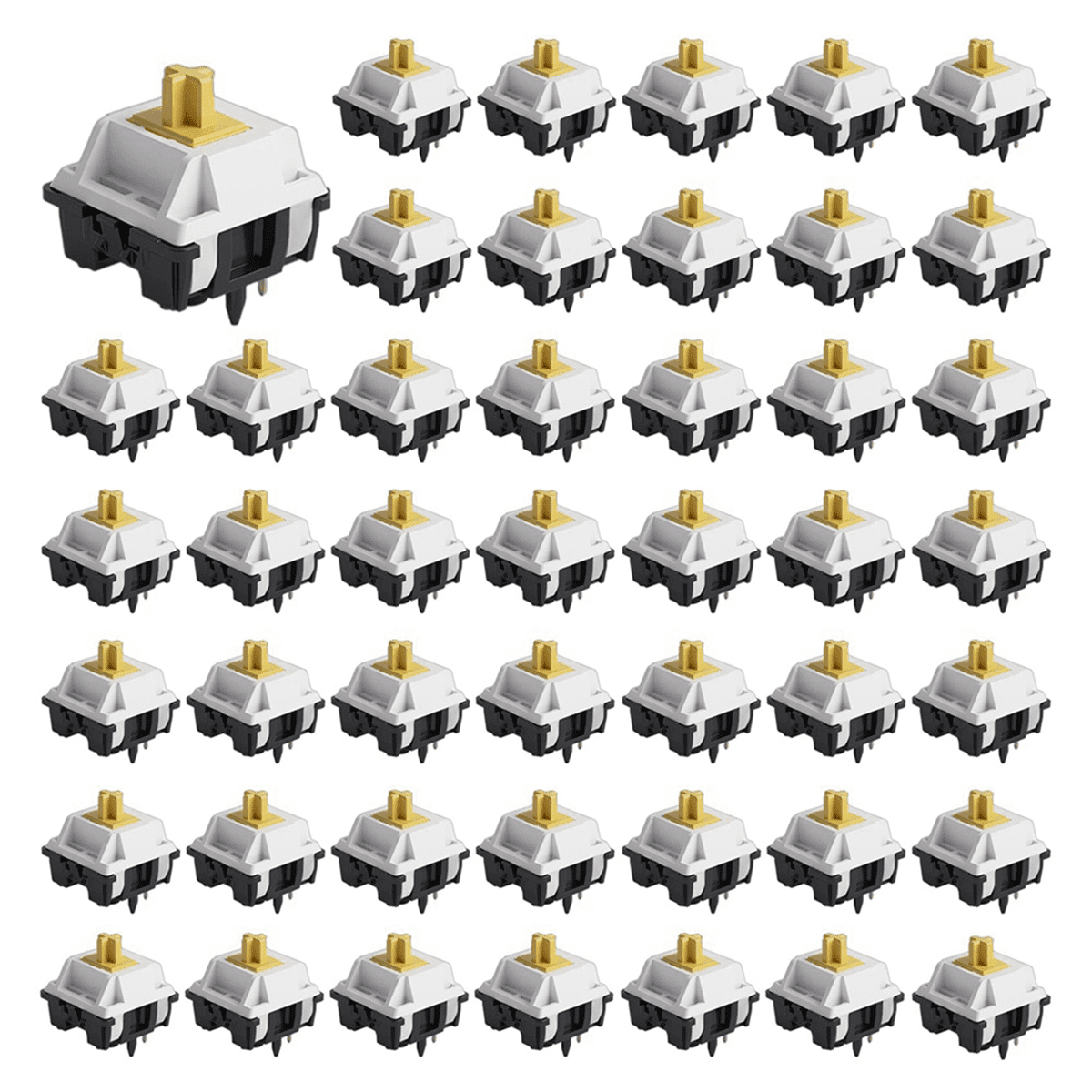 Penguin Switch 5 Pin 50gf Tactile Silent Switch for MX Mechanical Keyboards Ideal for Typing, 90pcs Pack,90 x Keyboard Switch